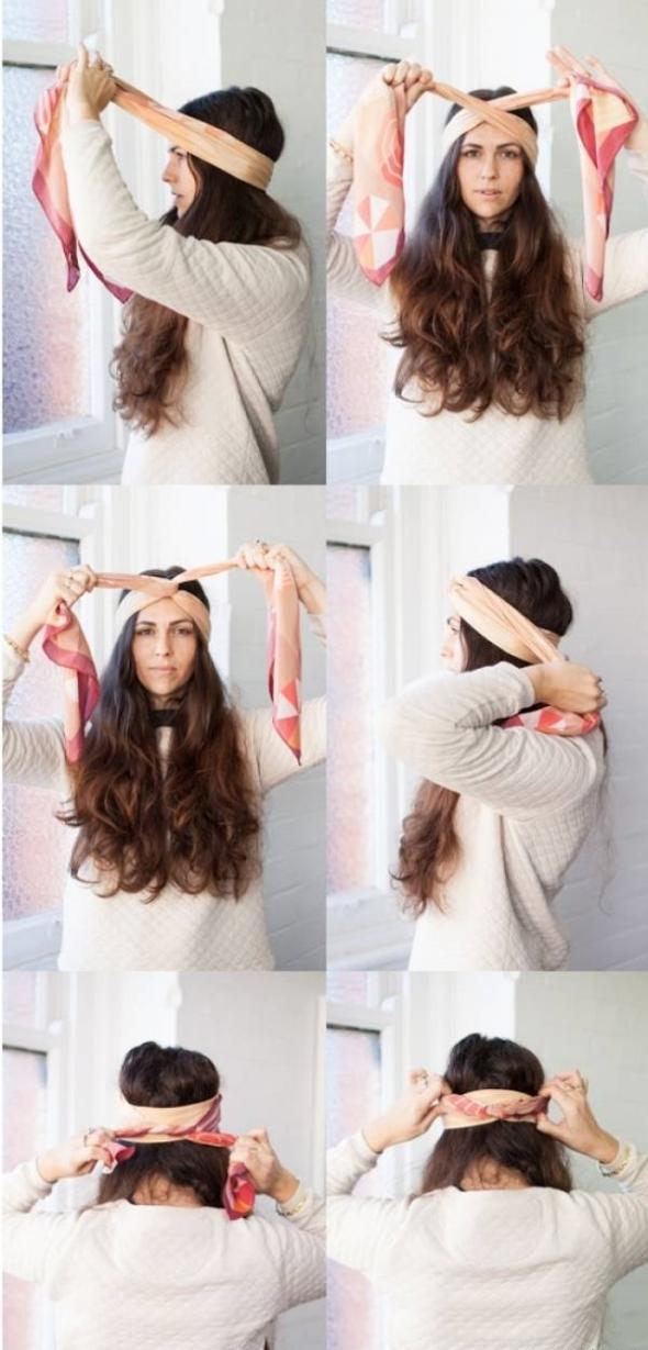 آموزش بستن مو با روسری