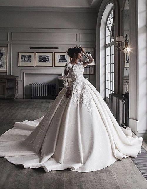  لباس عروس پفی شیک