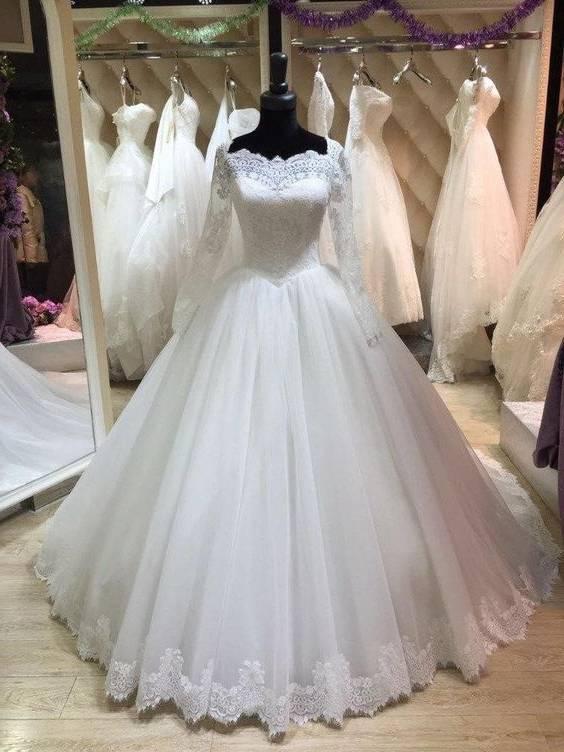  لباس عروس پفی