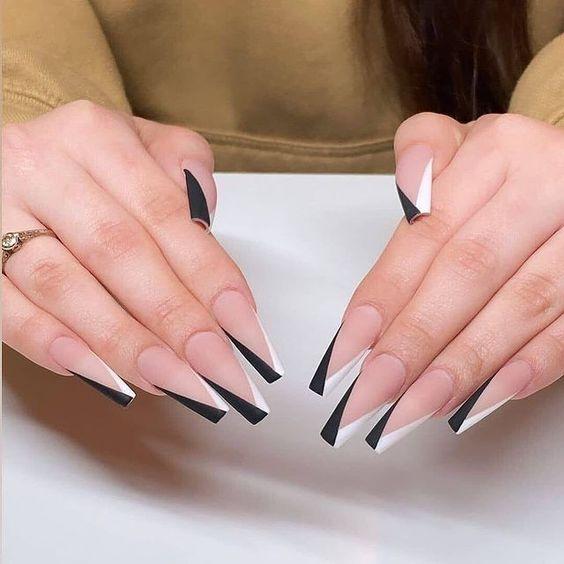 فرنچ رنگی ناخن مدل فرنچ رنگی ناخن