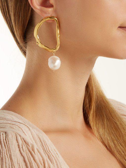 گوشواره مرواریدی حلقه ای گوشواره مرواریدی حلقه ای