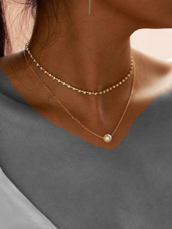 گردنبند طلا زنانه ساده