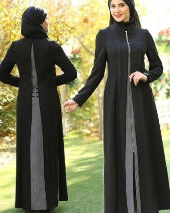 با این مدلهای لباس مشکی دخترانه و زنانه شیک پوش باشید ست با مانتو مشکی
