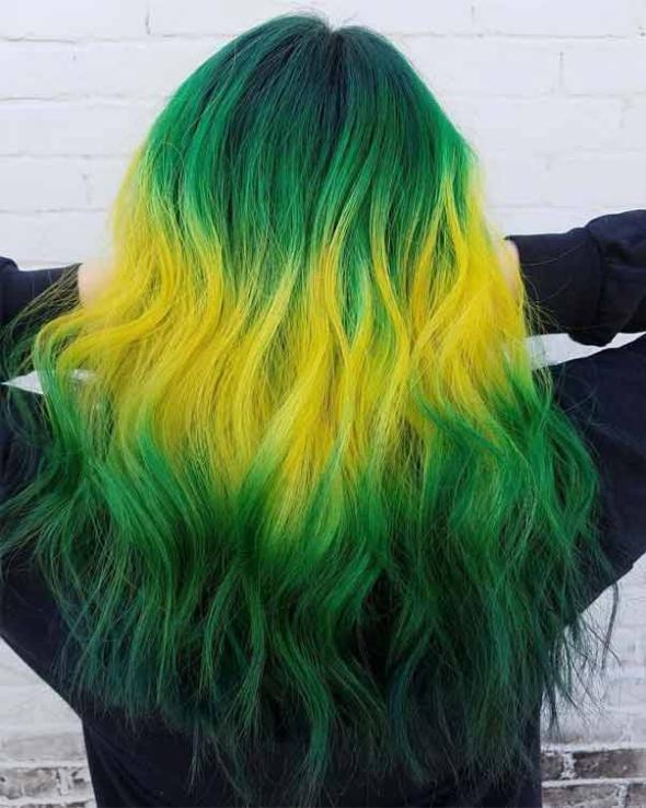 رنگ موی مش سوزنی سبز فانتزی