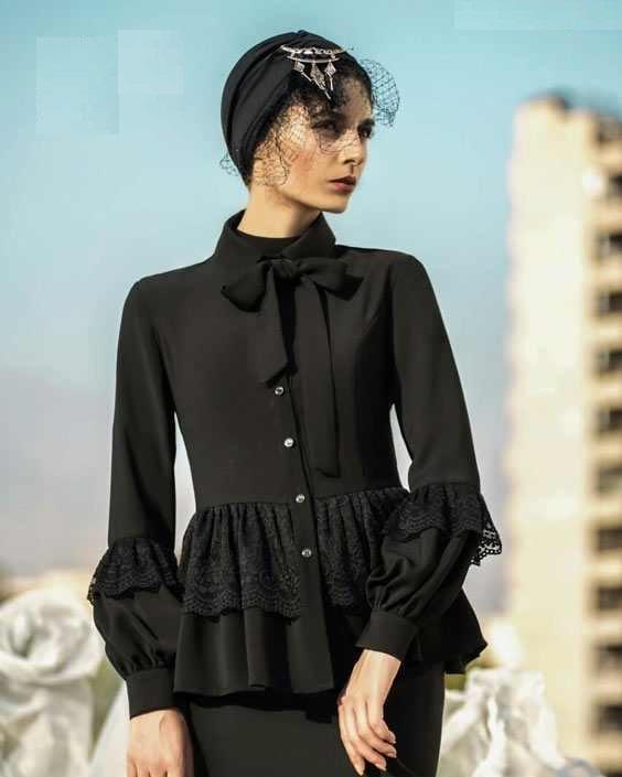 جدیدترین مدلهای تونیک، بلوز و شومیز مشکی محرم شیک زنانه مدل شومیز