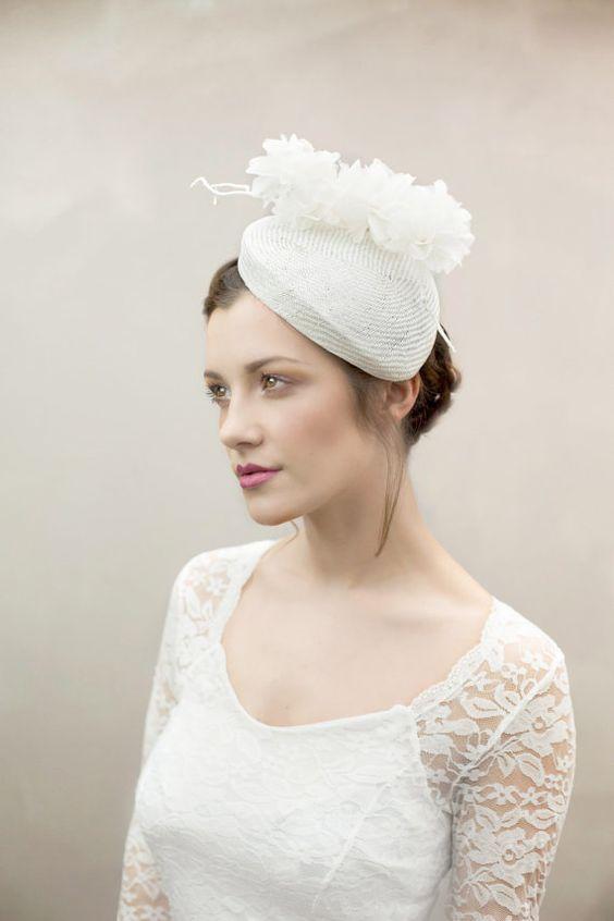 مدل کلاه عروس با تزیین گل