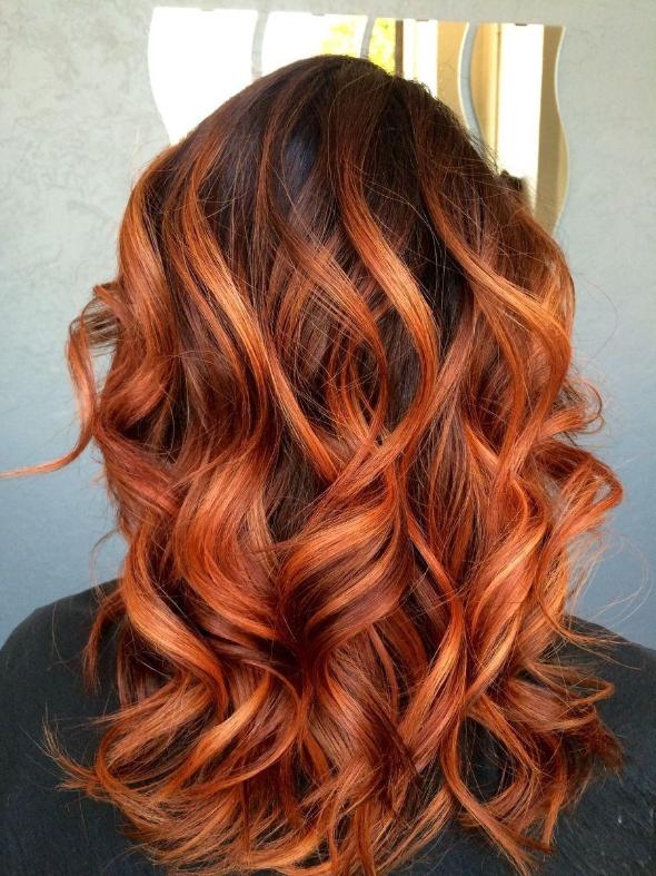 مدل رنگ موی پاییزی