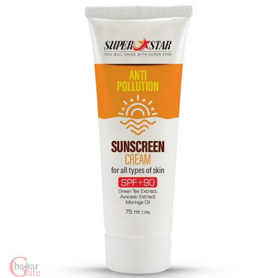 کرم ضدآفتاب محافظ در برابر آلودگی هوا سوپر استار Supper Star SPF90