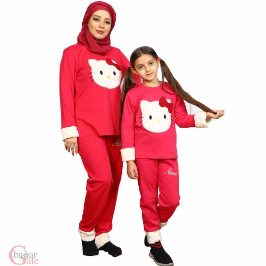 ست بلوز و شلوار راحتی مادر و دختر مدل آنی