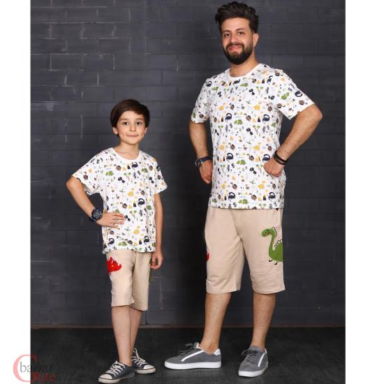 لباس راحتی پدر و پسر مدل راکسی