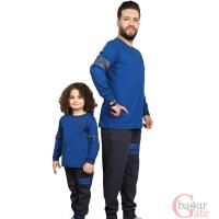 ست بلوز و شلوار راحتی پدر و پسر مدل بلیک-blake