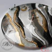 ساعت دیواری طرح ژعود باسنگ کریستالی