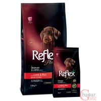 غذای خشک سگ رفلکس پلاس مخصوص سگ های جوان با طعم گوشت بره و برنج Lamb & Rice