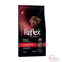 غذای خشک سگ رفلکس پلاس مخصوص سگ های جوان با طعم گوشت بره و برنج Lamb & Rice